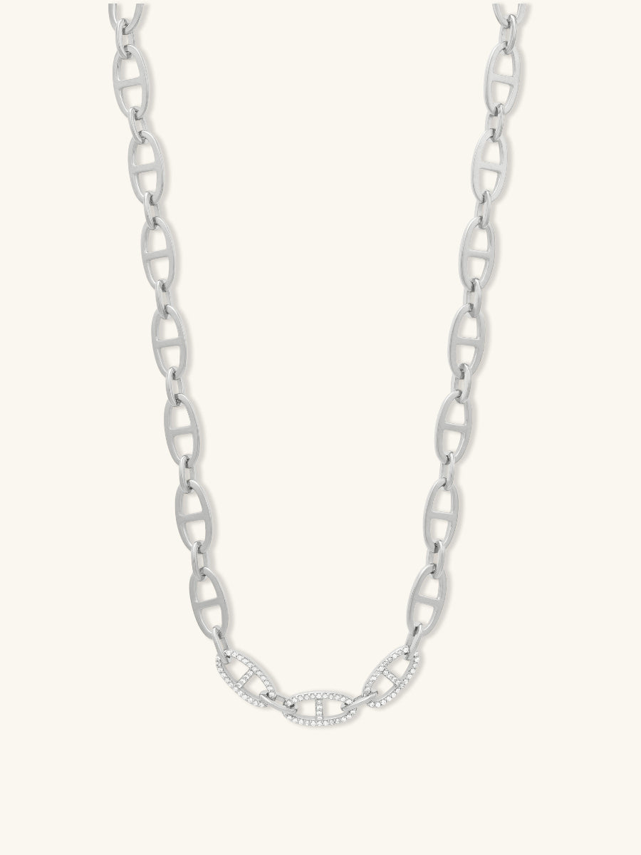 Multi Link Anchor 925 Sterling Silver Chain Necklace