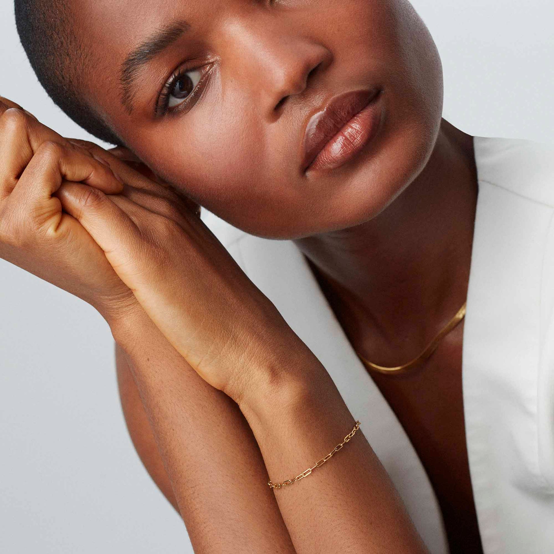 Mini Paperclip Bracelet Silver