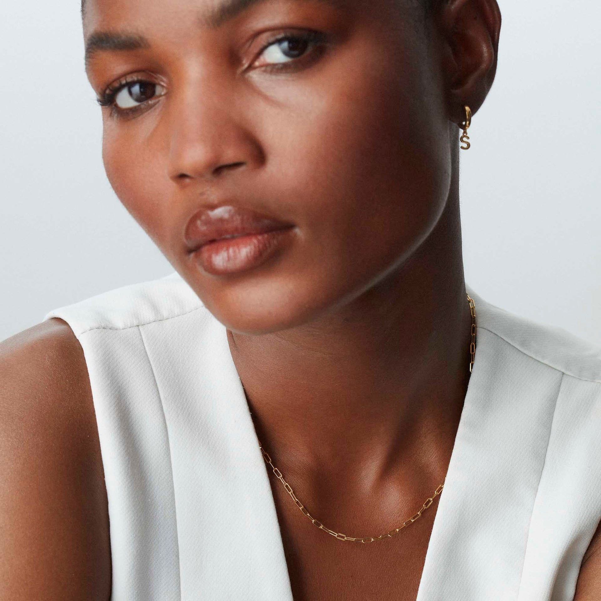 Mini Paperclip Necklace Silver