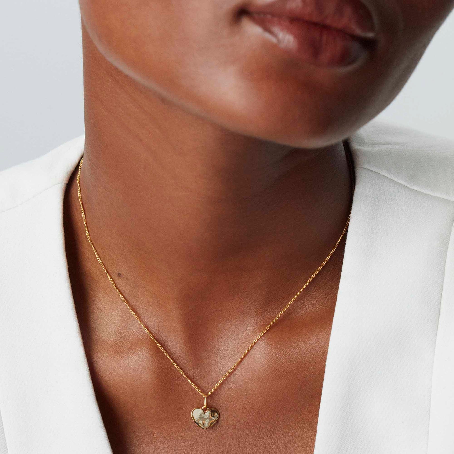 Ripple Heart Pendant Silver