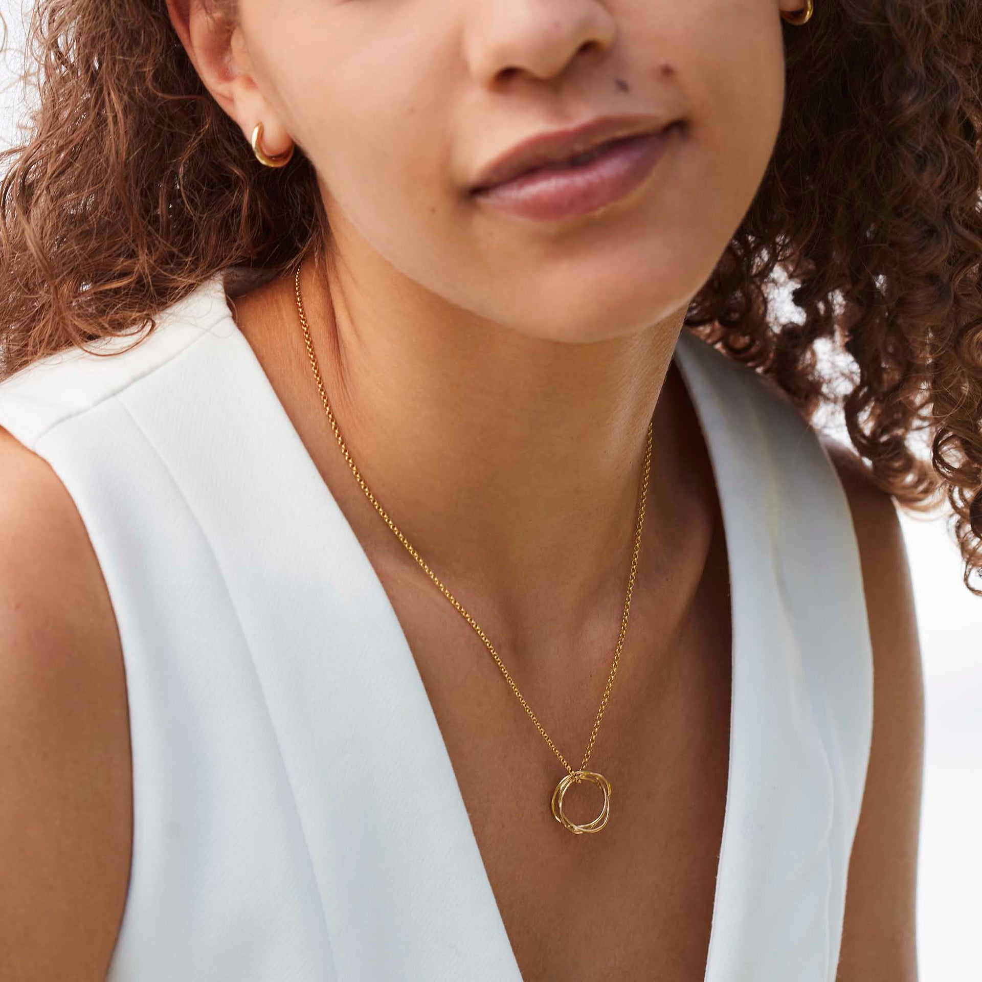 Karma Circle Necklace Silver