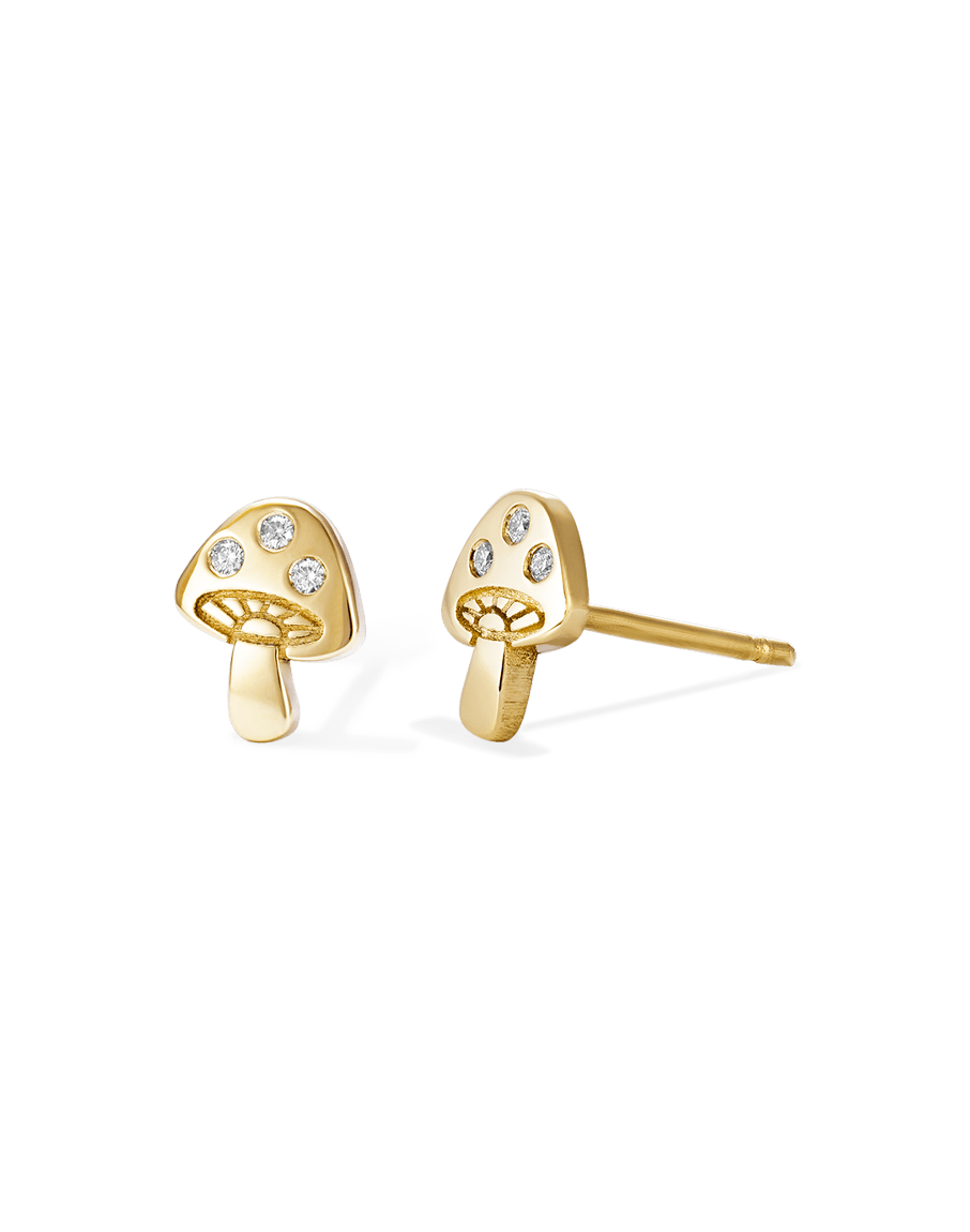 Mushroom Stud Earrings