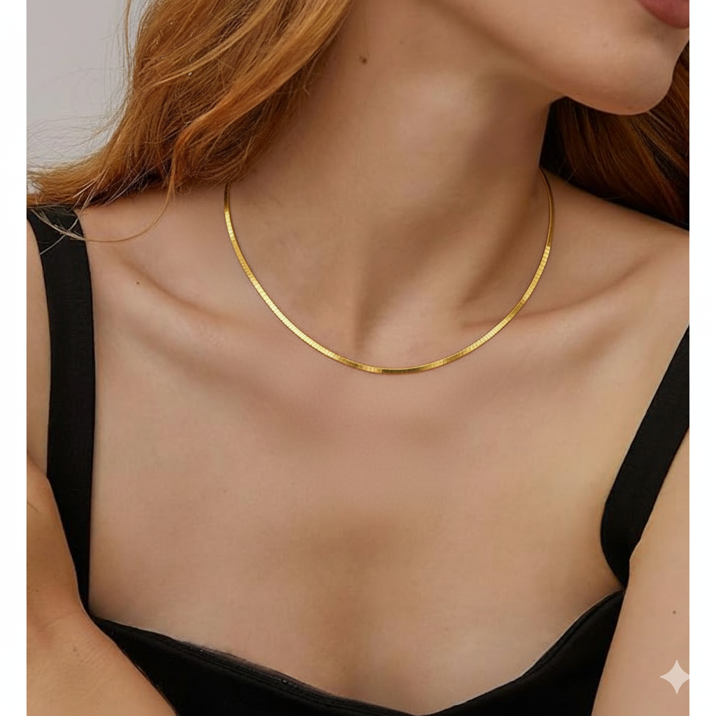18K Gold Omega Necklace