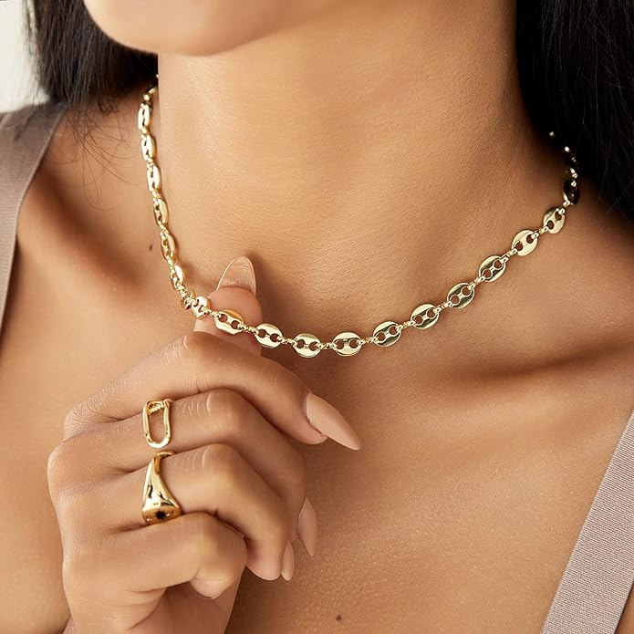 18K Gold Italian Link Necklace