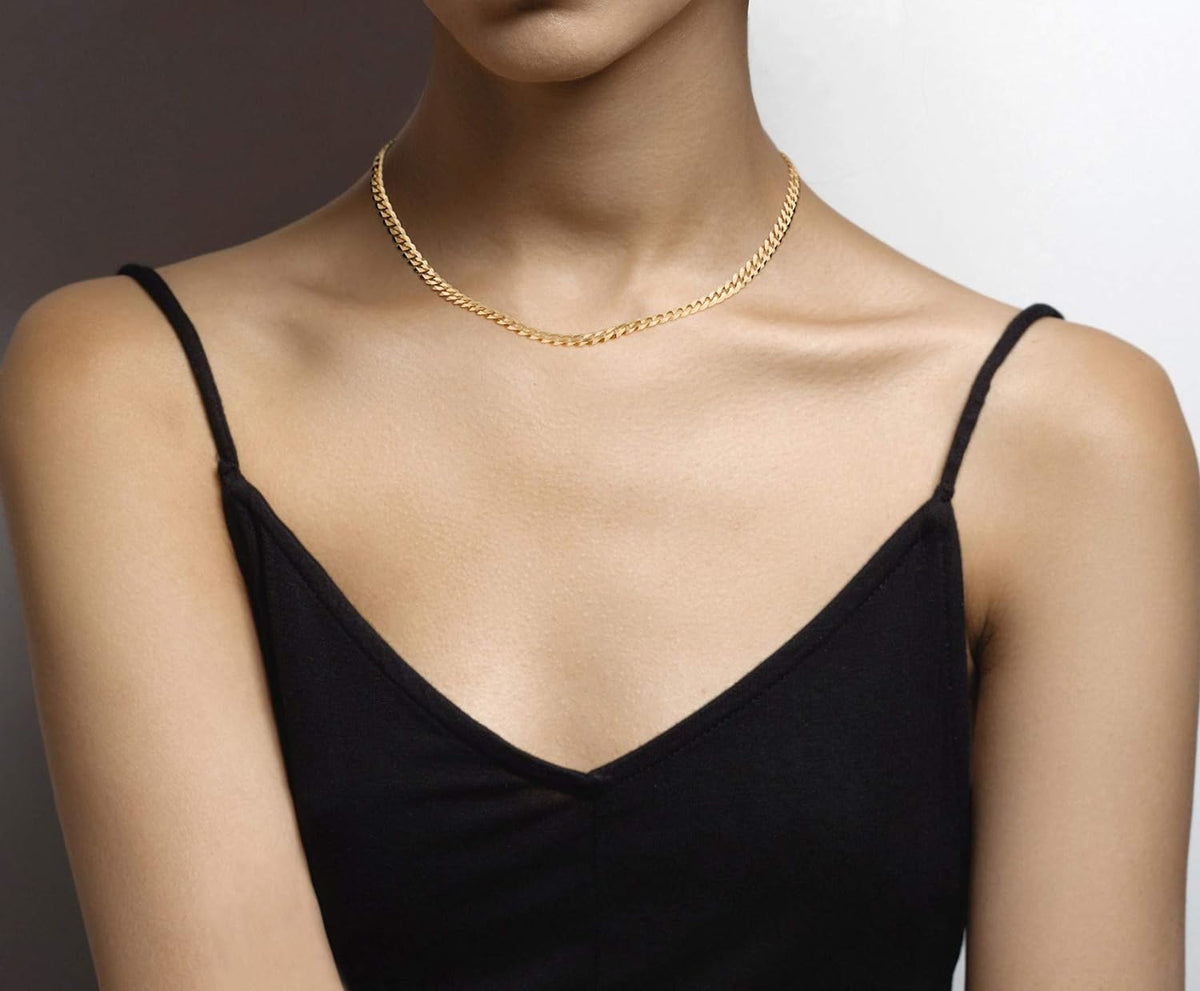 18K Gold Chain Link Necklace