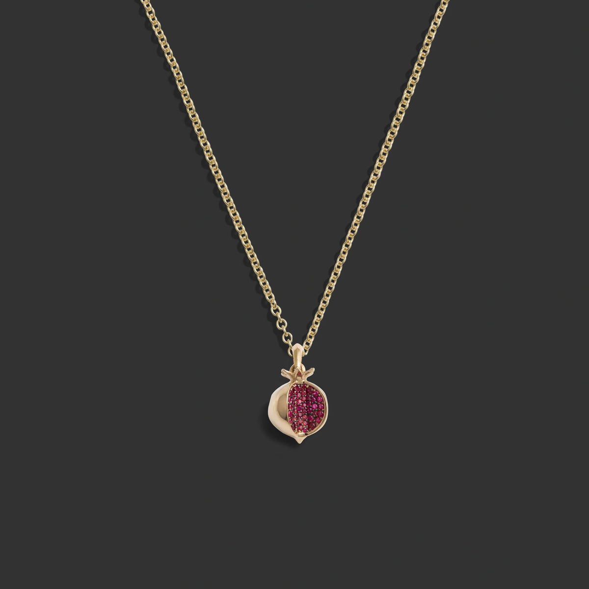 Ruby Pomegranate Necklace