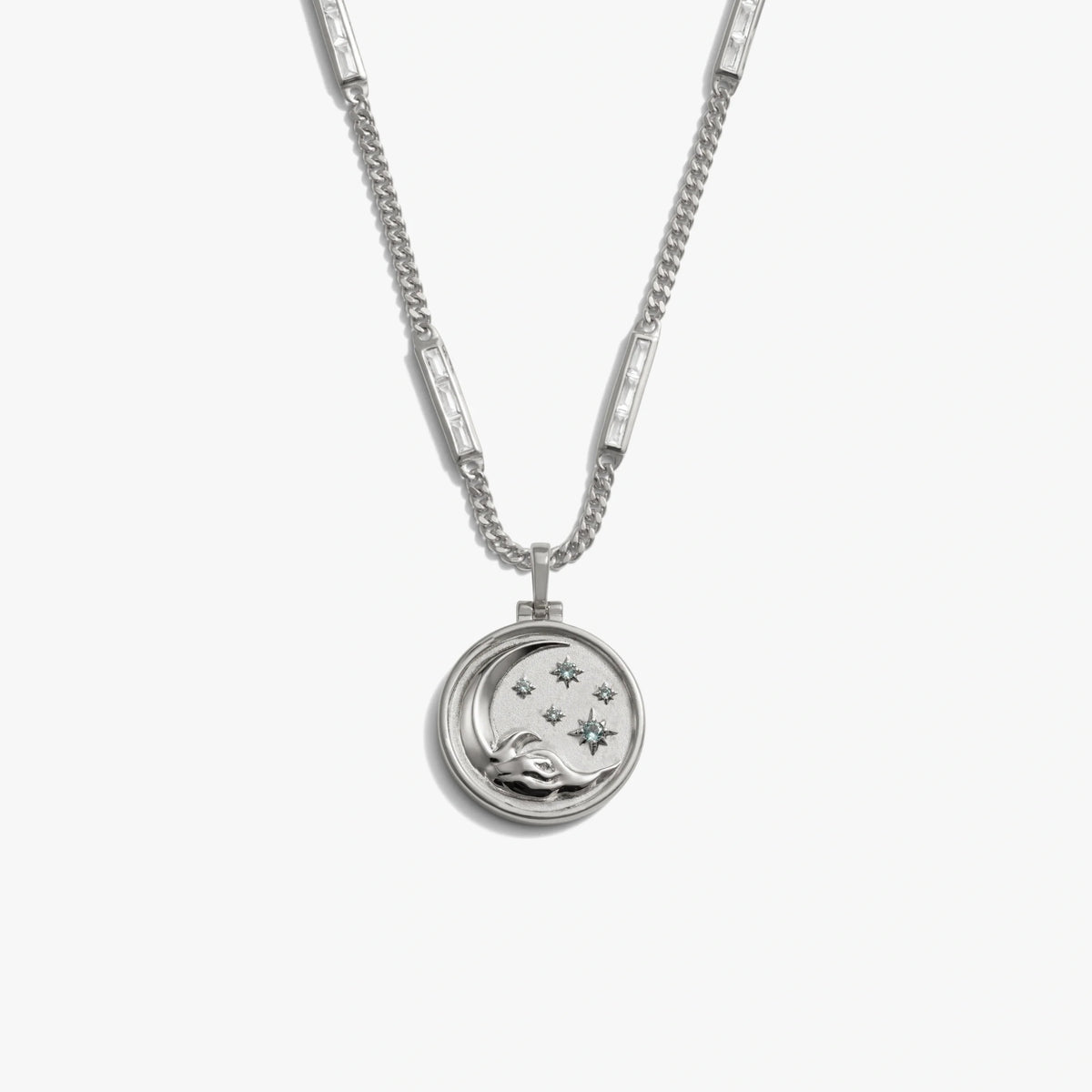 Jhene's Moon Wave Baguette Necklace
