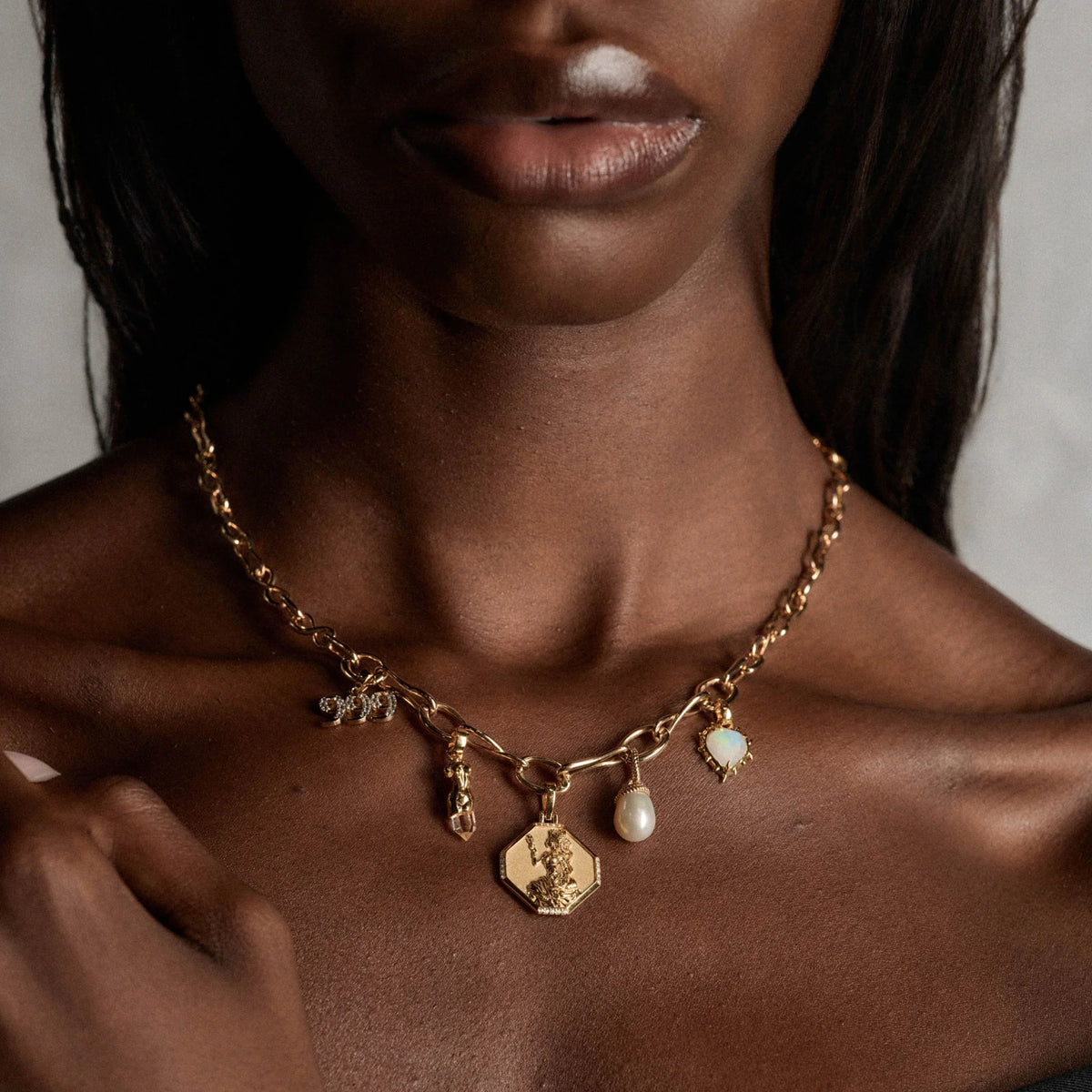 Organic 5-Charm Collector Necklace