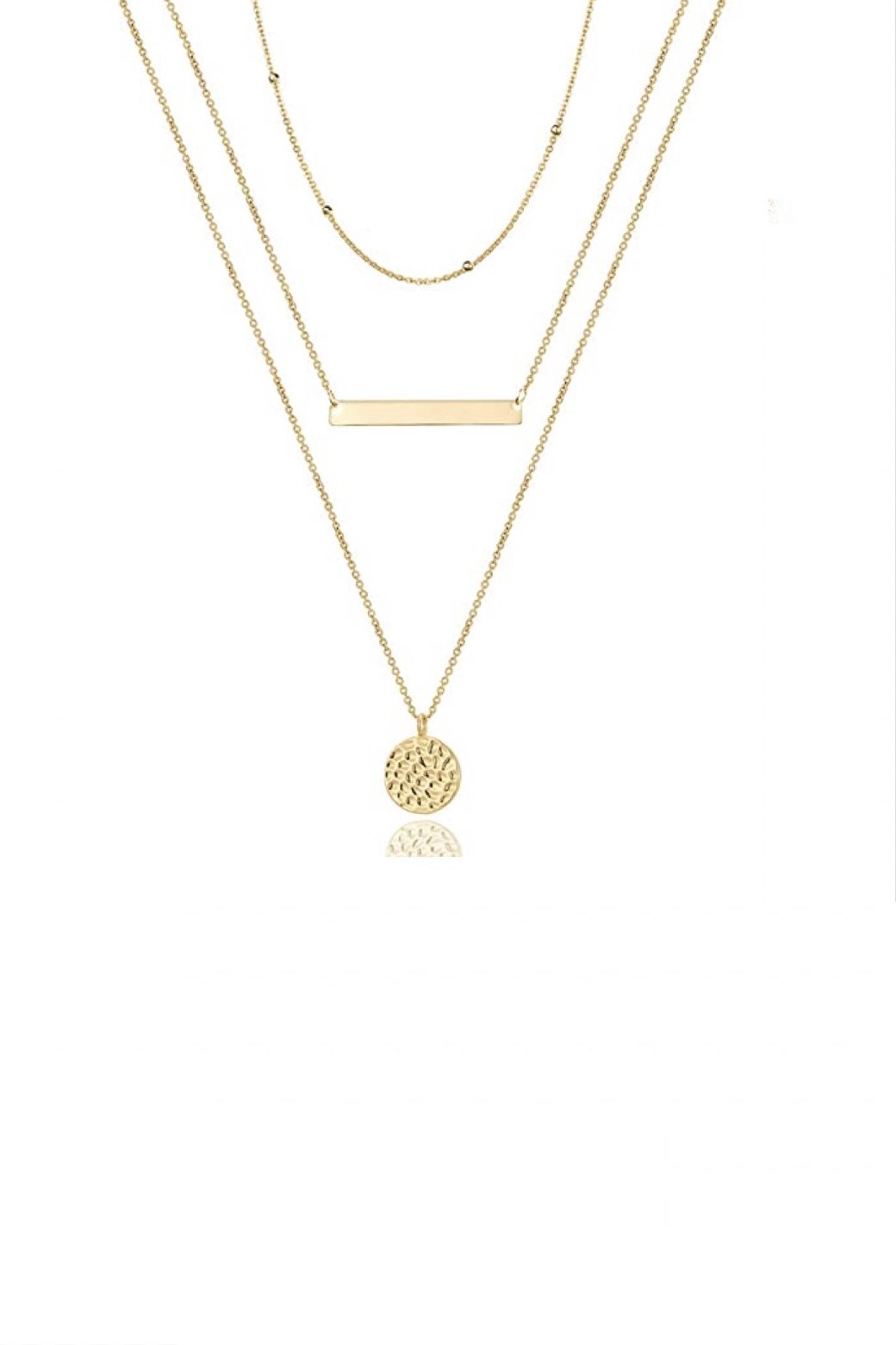 18K Gold Multi Layer Necklace