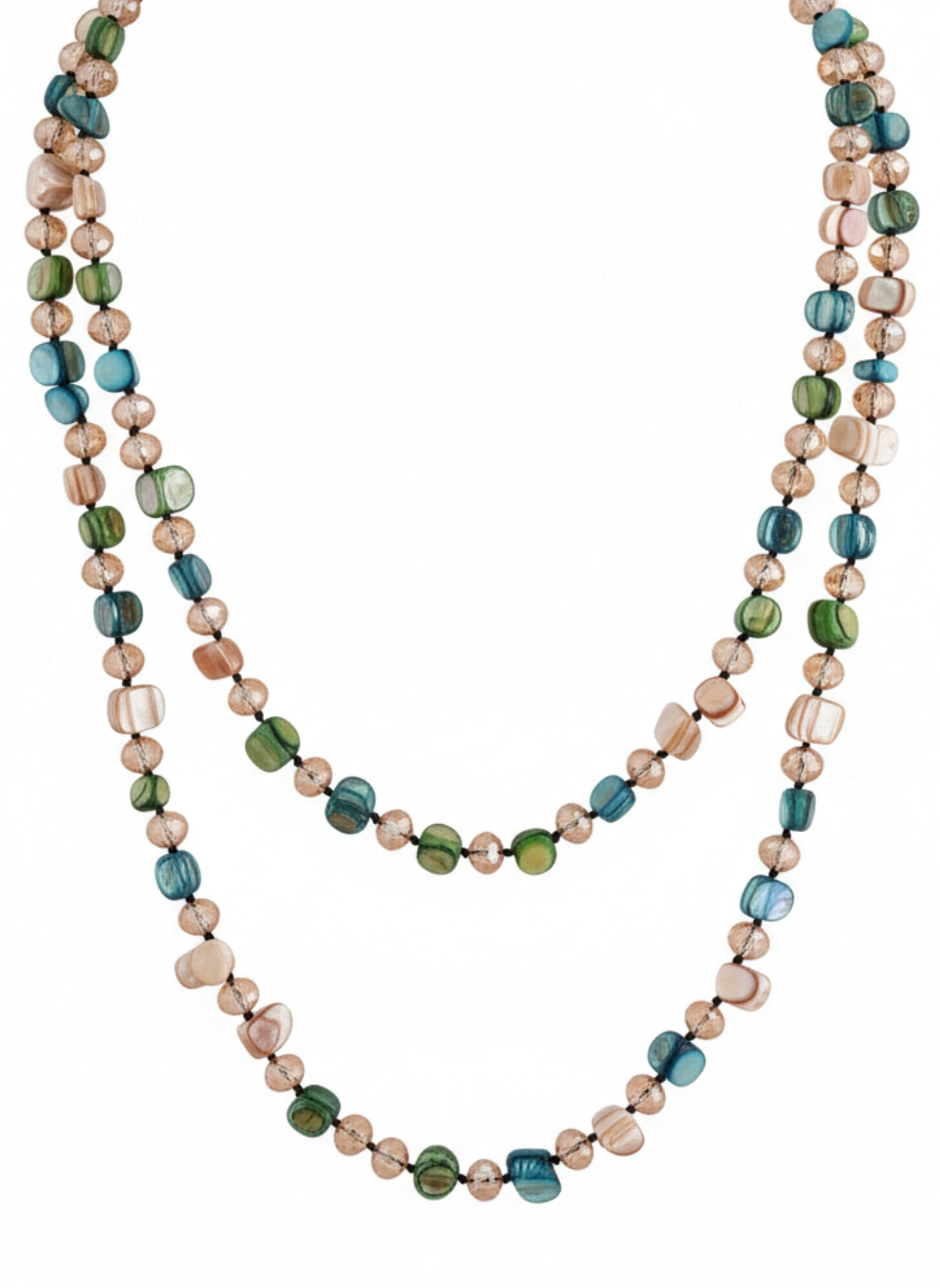 Aegean Sea Mixed Shell Opera Necklace