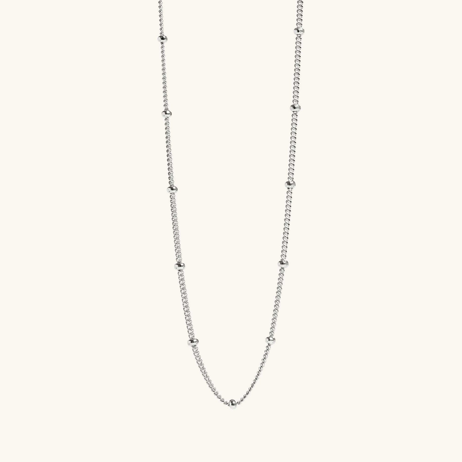Bead Chain Necklace Sterling Silver