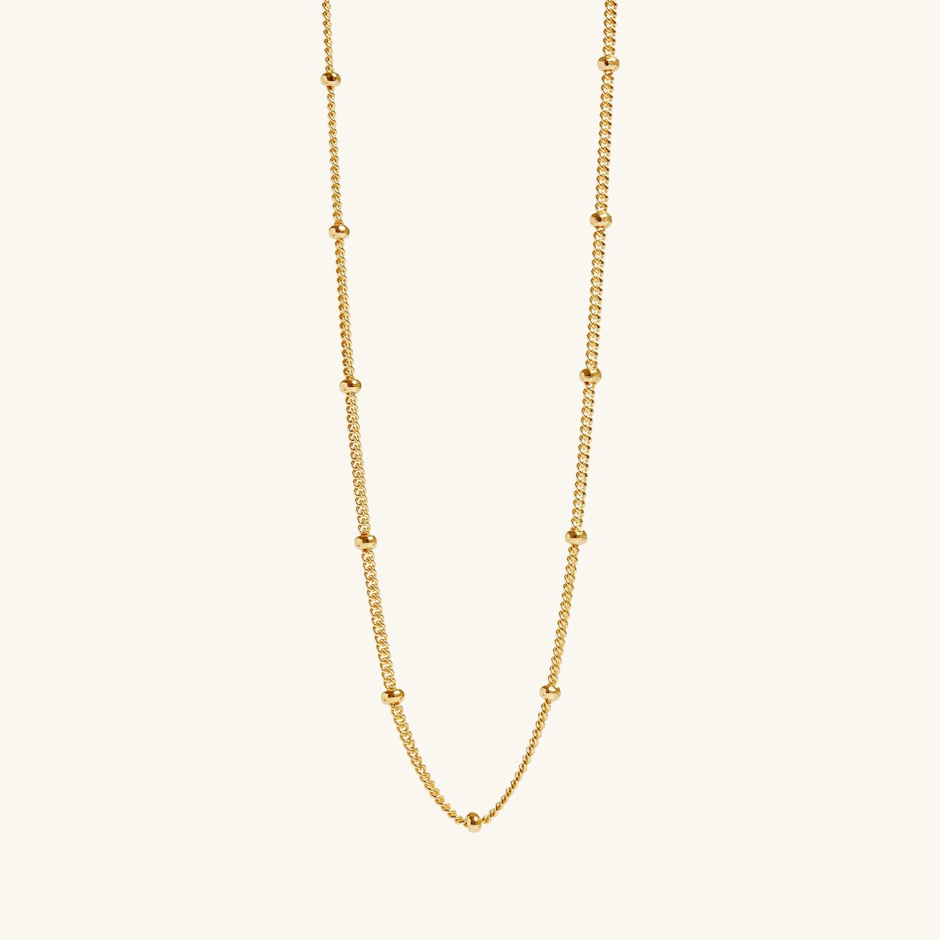 Bead Chain Necklace Gold