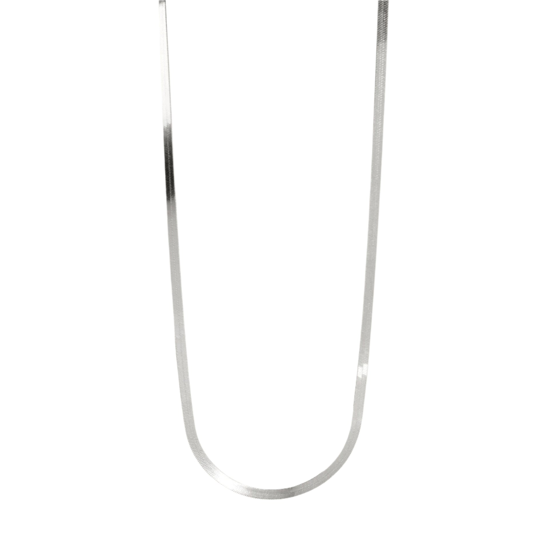 Flat Snake Chain Necklace Sterling Silver