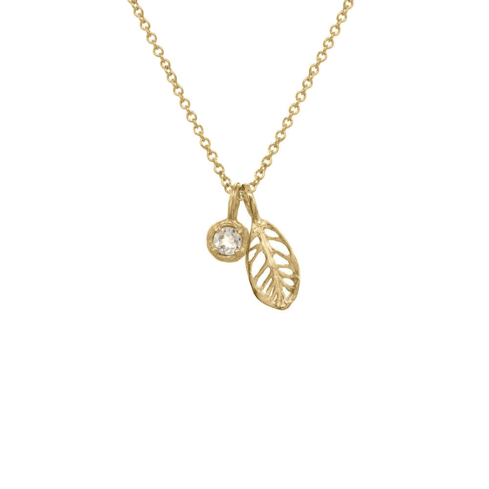 Mini Nature Charm With Solitaire Necklace