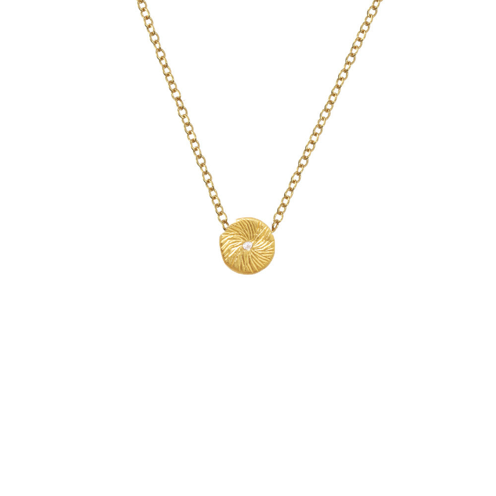 Koa Necklace with White Topaz