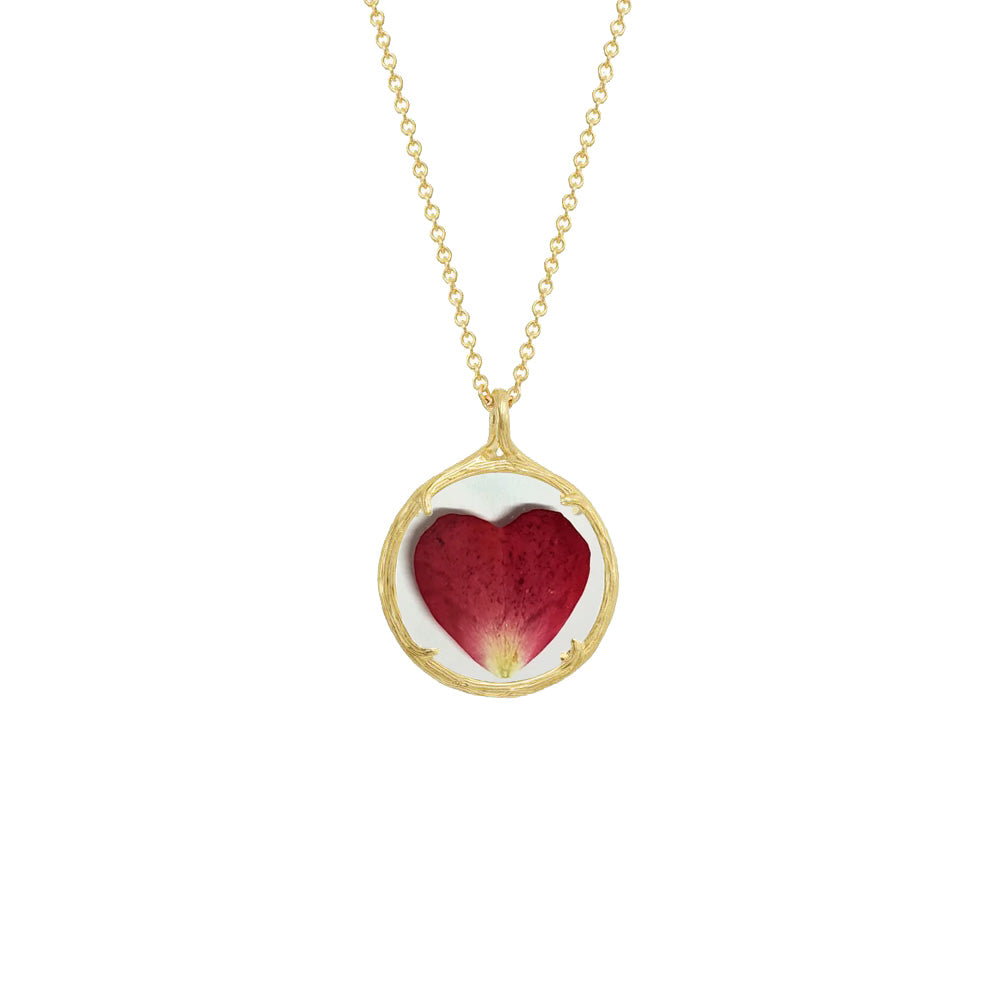 Large Heart Petal Necklace