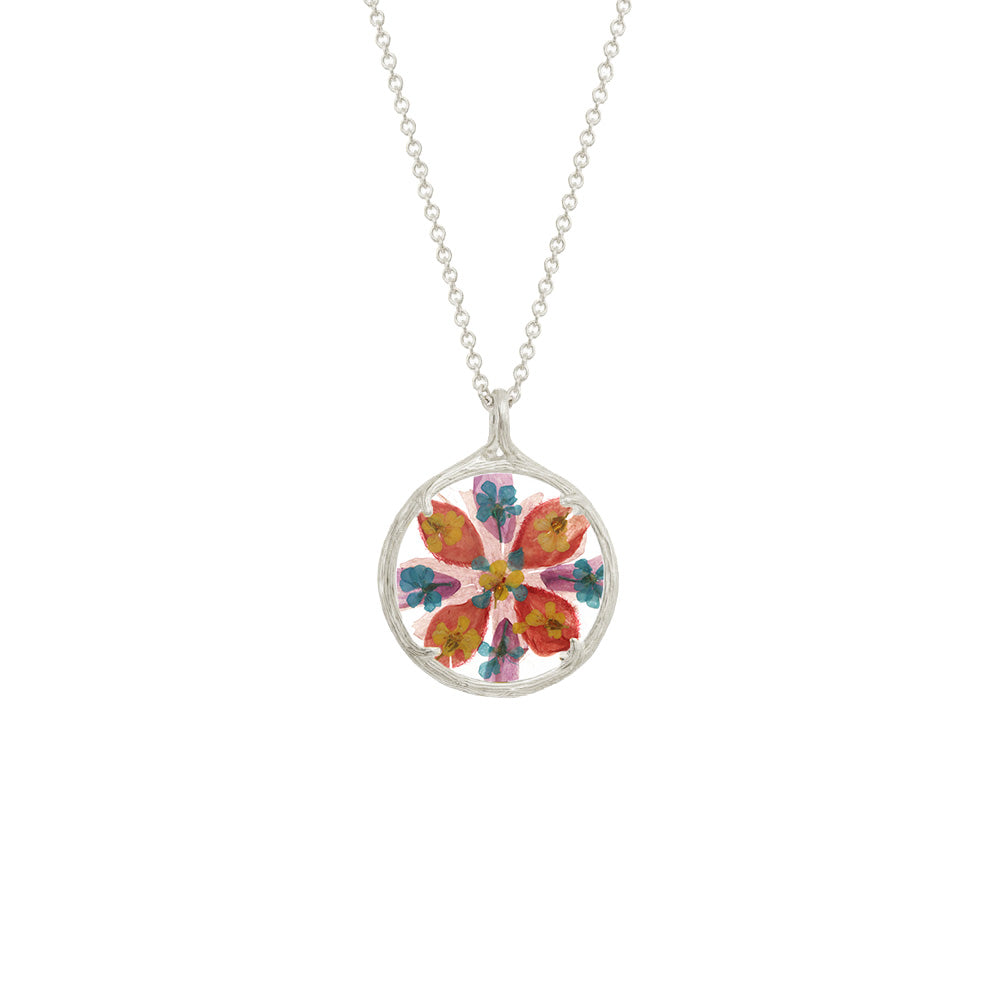 Small Flower Mandala Necklace