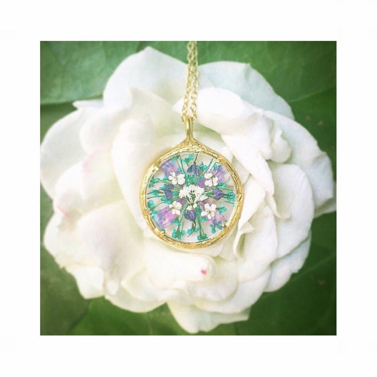 Small Flower Mandala Necklace