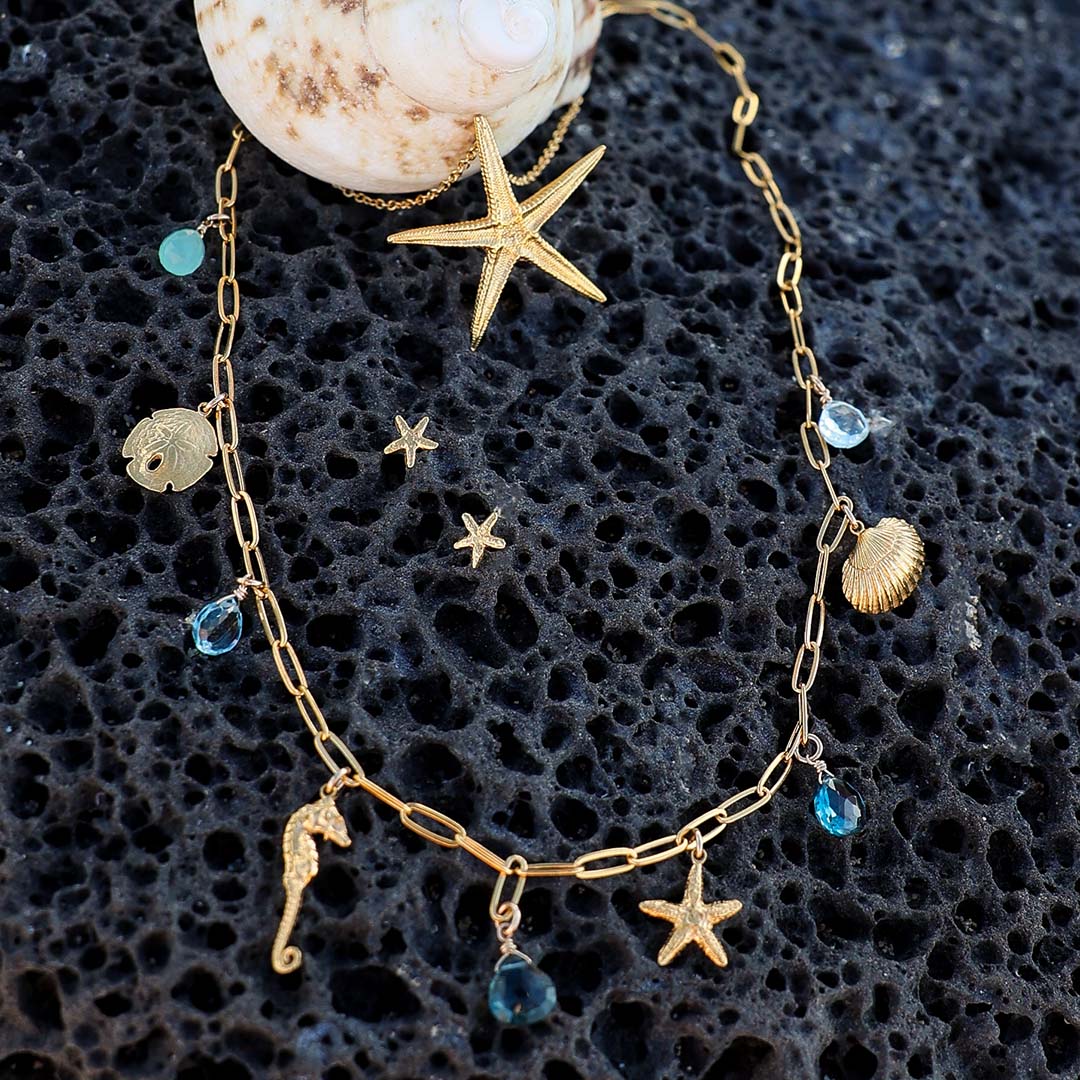 Short Sealife Charm Necklace