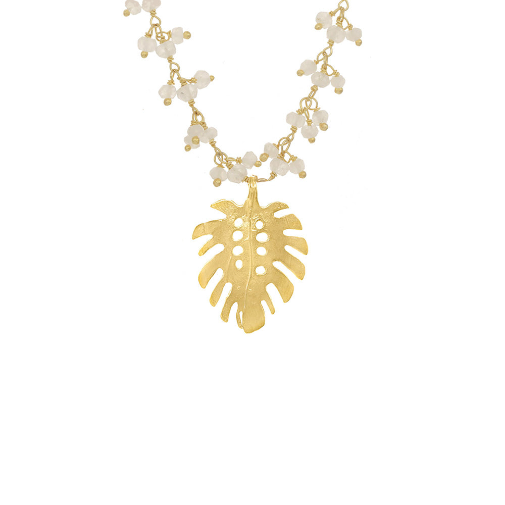 Medium Monstera Cluster Necklace