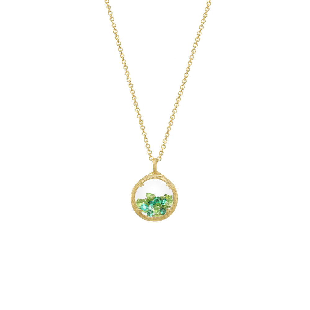 Mini Shaker Birthstone Necklace