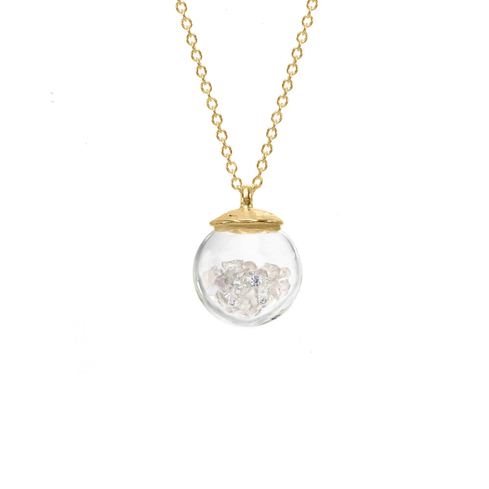 Small Birthstone Globe Necklace