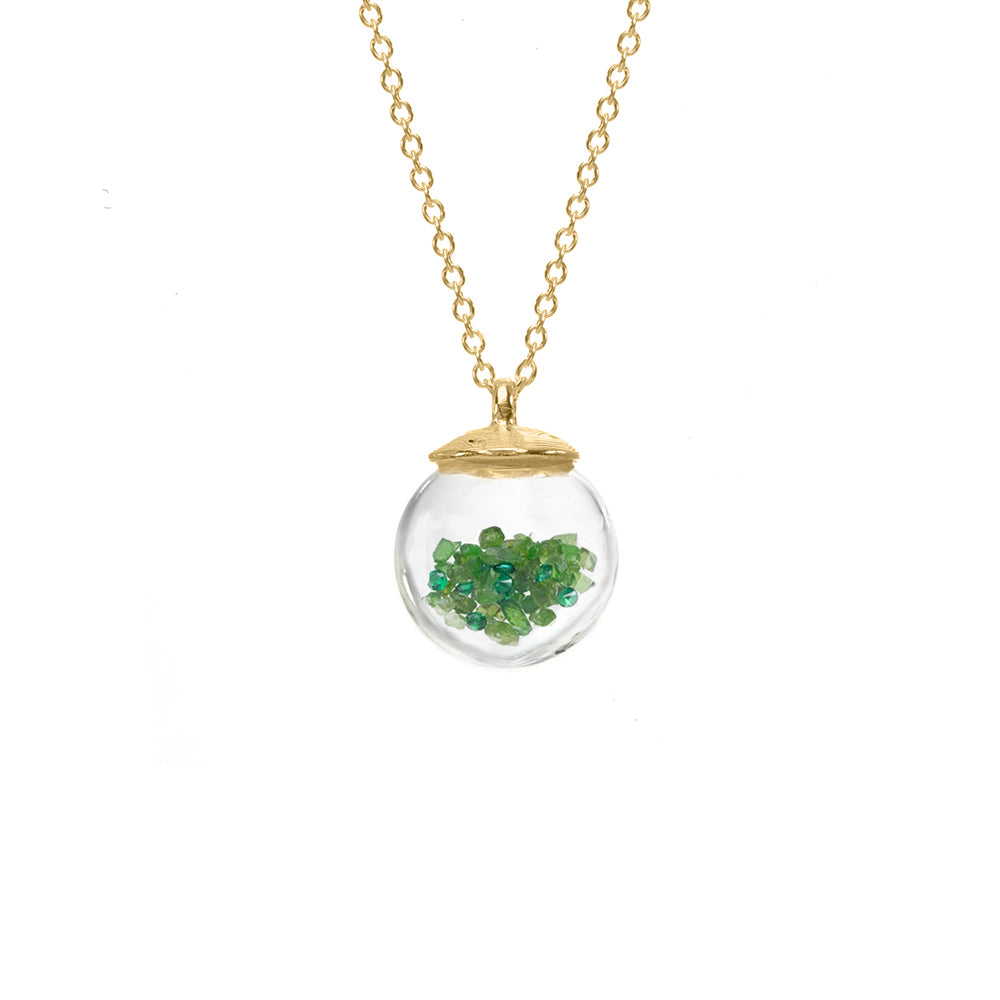Small Birthstone Globe Necklace