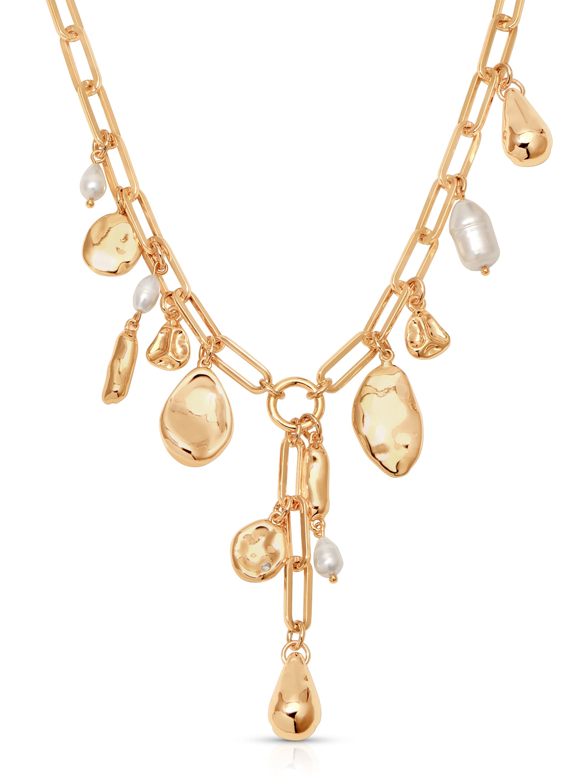 Melting Metal Charm Lariat
