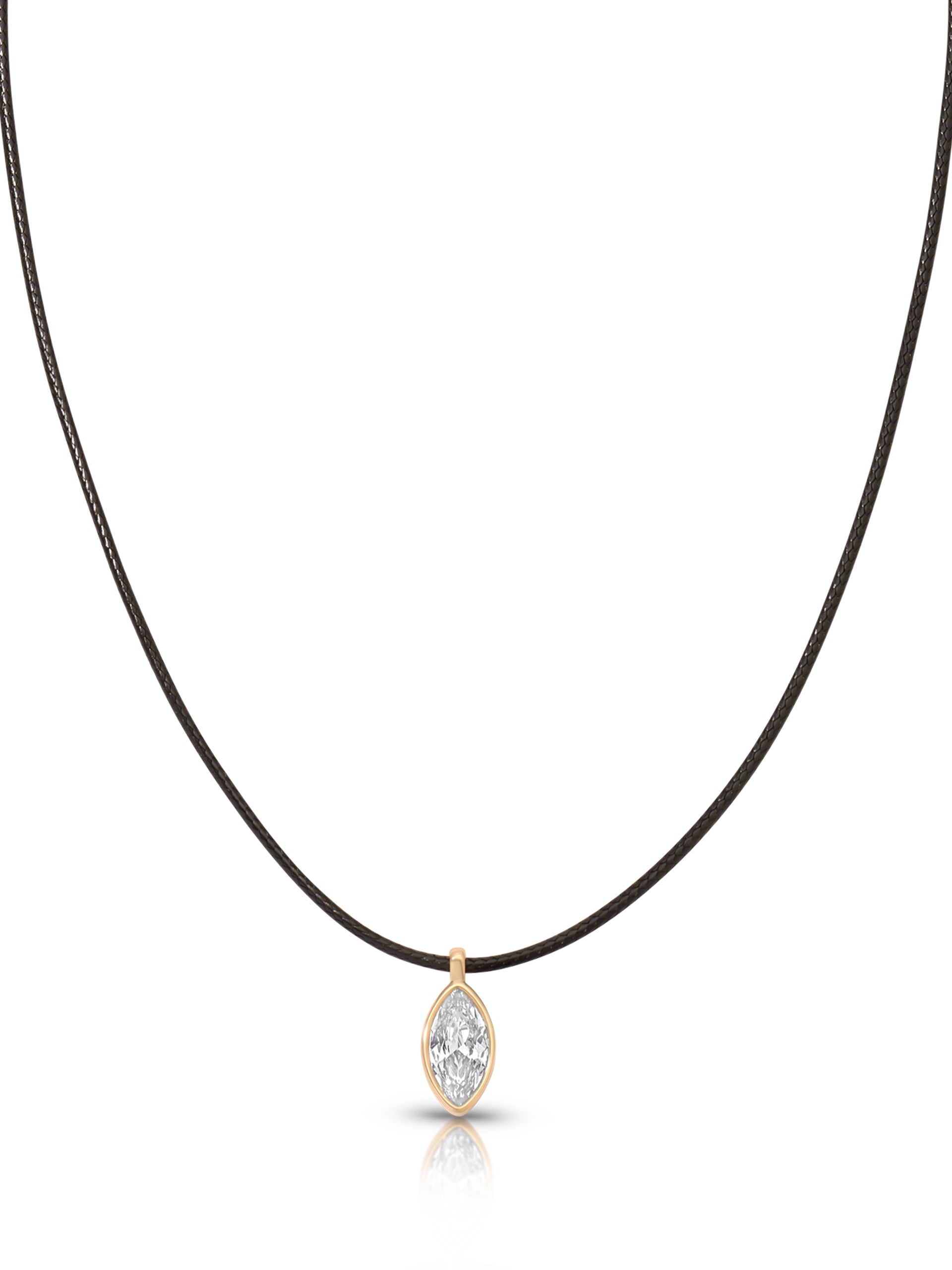 Marquise Crystal Cord Necklace
