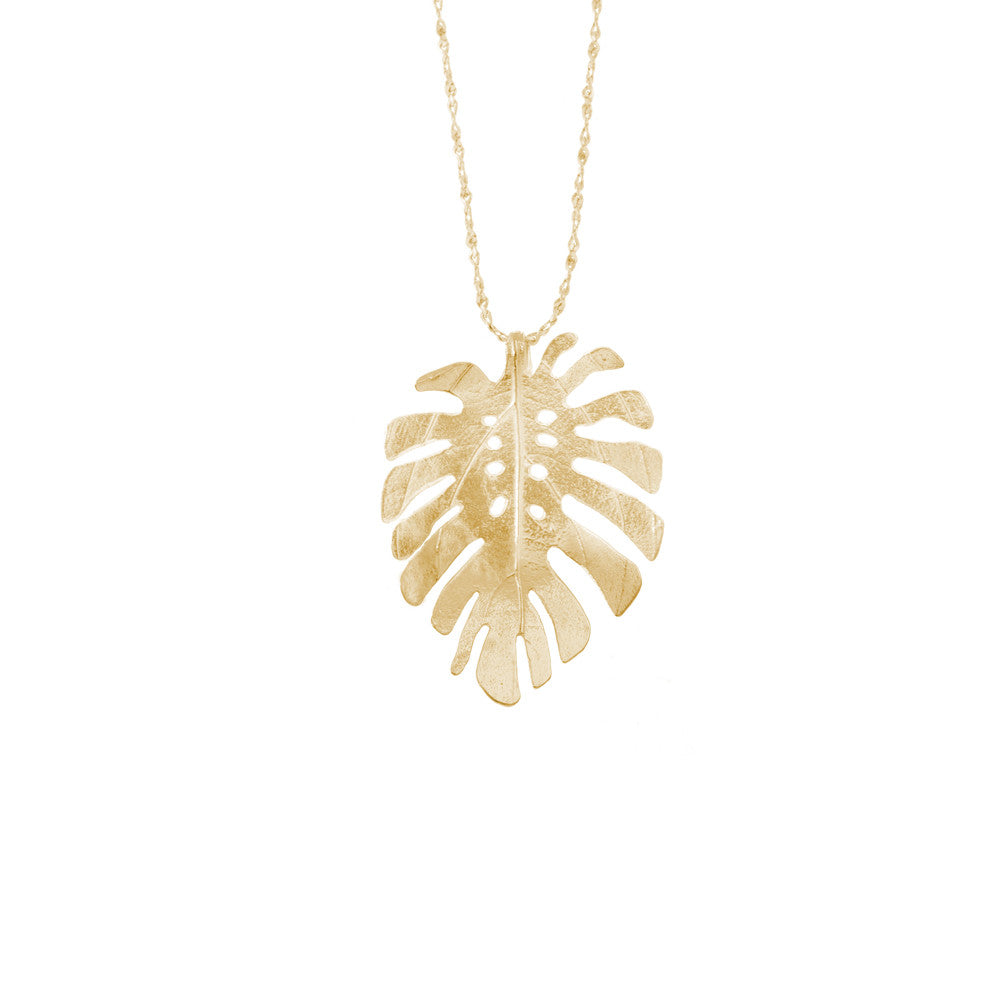 Large Monstera Leaf necklace