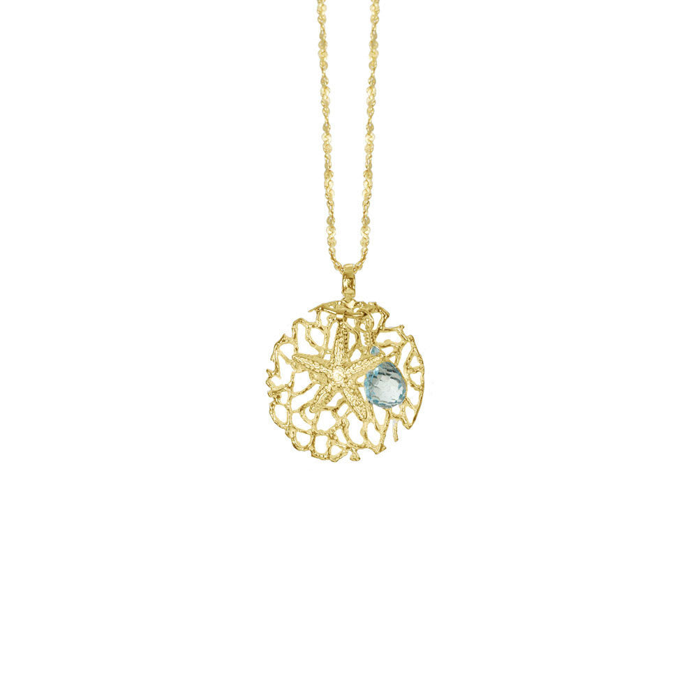 Starfish Coral Charm Necklace