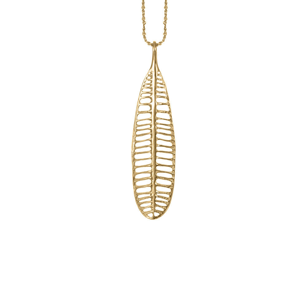 Large Plumeria Cutout Necklace