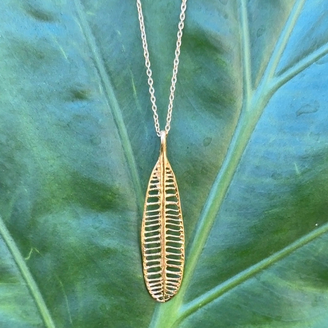 Large Plumeria Cutout Necklace