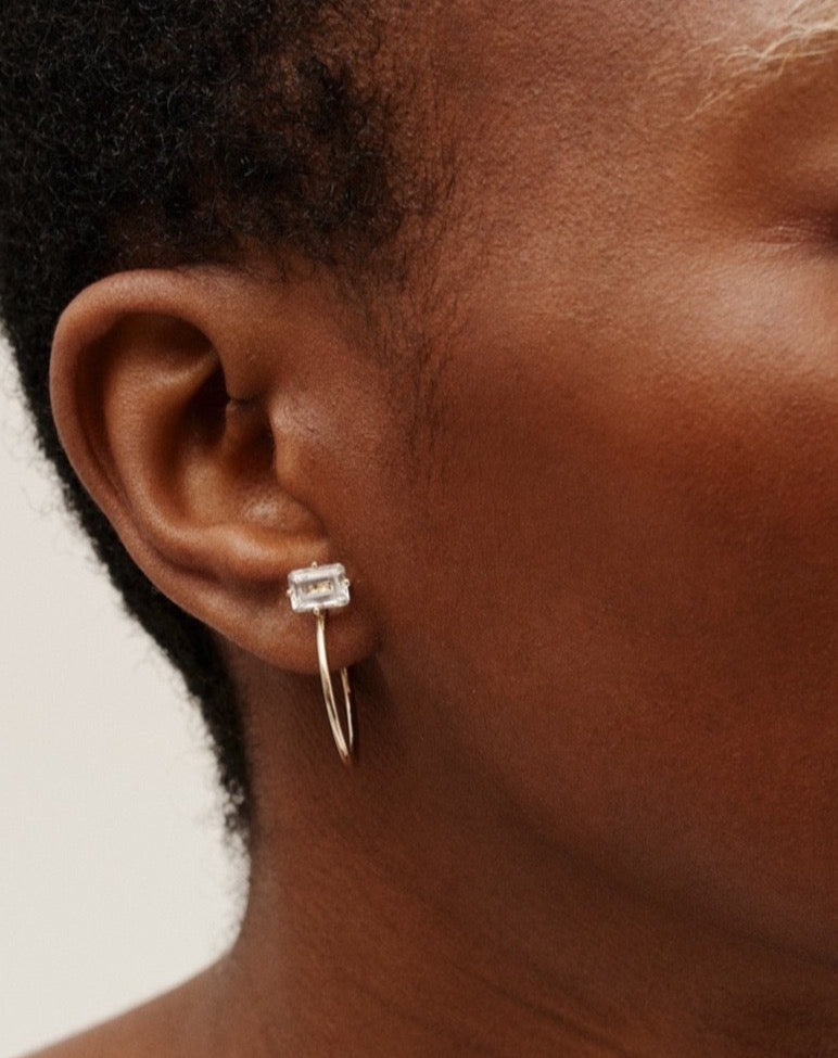 OCTOGONE CREOLE EARRINGS