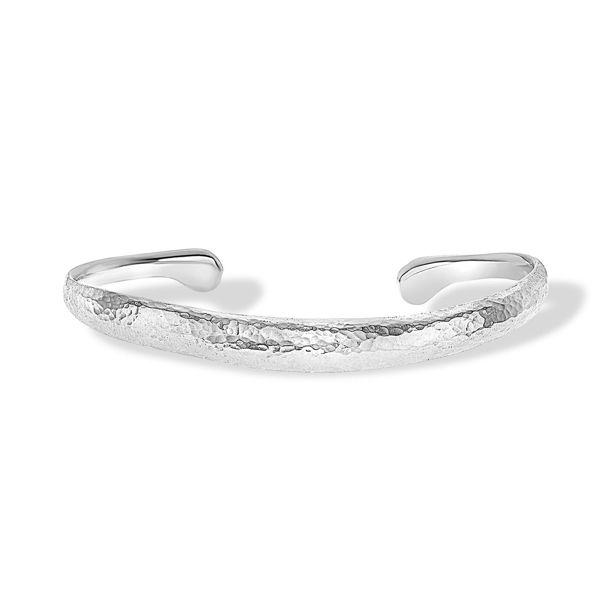 Men's Hammered Curved Bangle