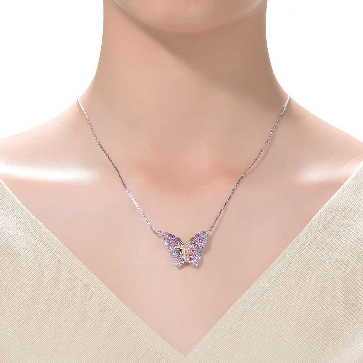Papillonière Butterfly Silver Limited Edition Necklace