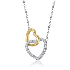 Camille Interlocking Heart Pendentif Necklace