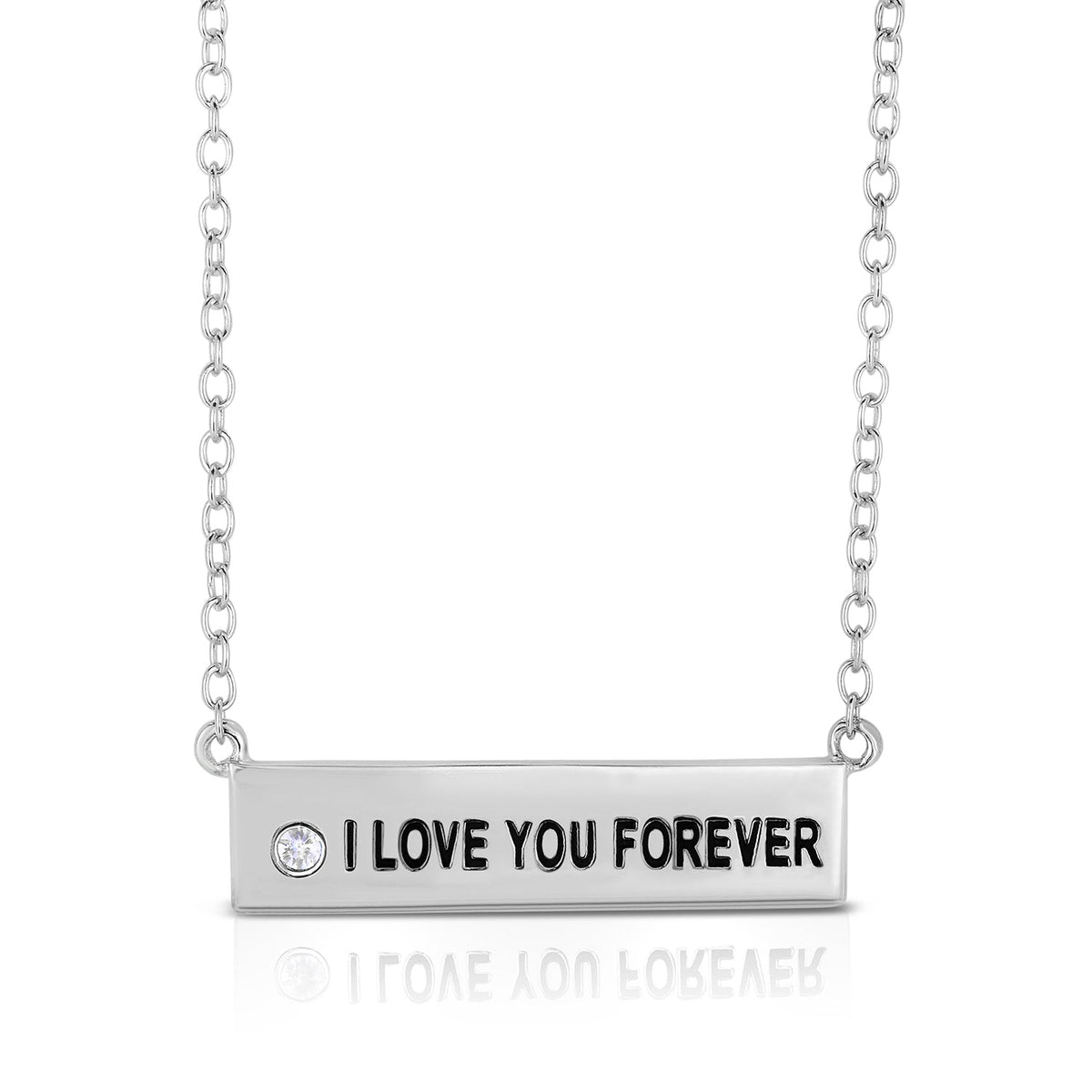 Sylvie 'I Love You Forever' Dainty Link Necklace