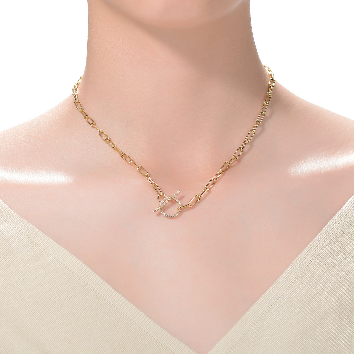 Justine Zirconia Spring Chain Necklace