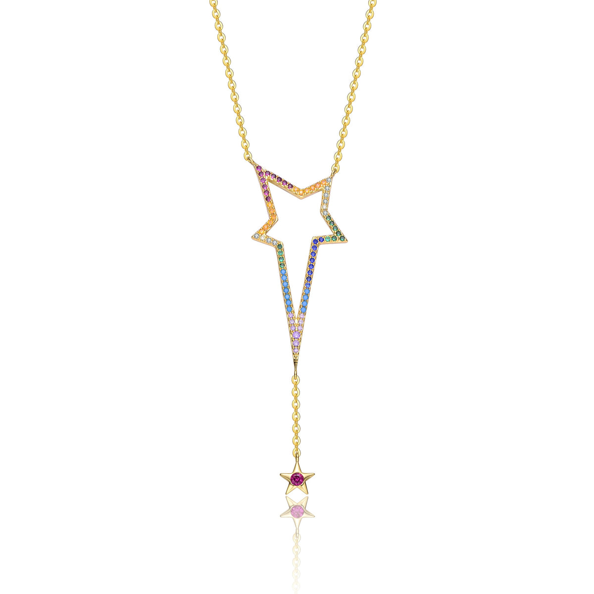 Arc-en-Ciel Golden Star Rainbow Necklace