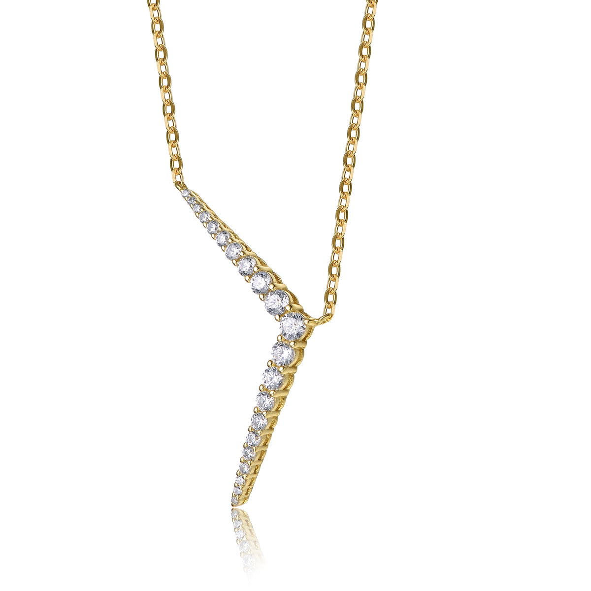Elise Chevron Solar Collier Necklace