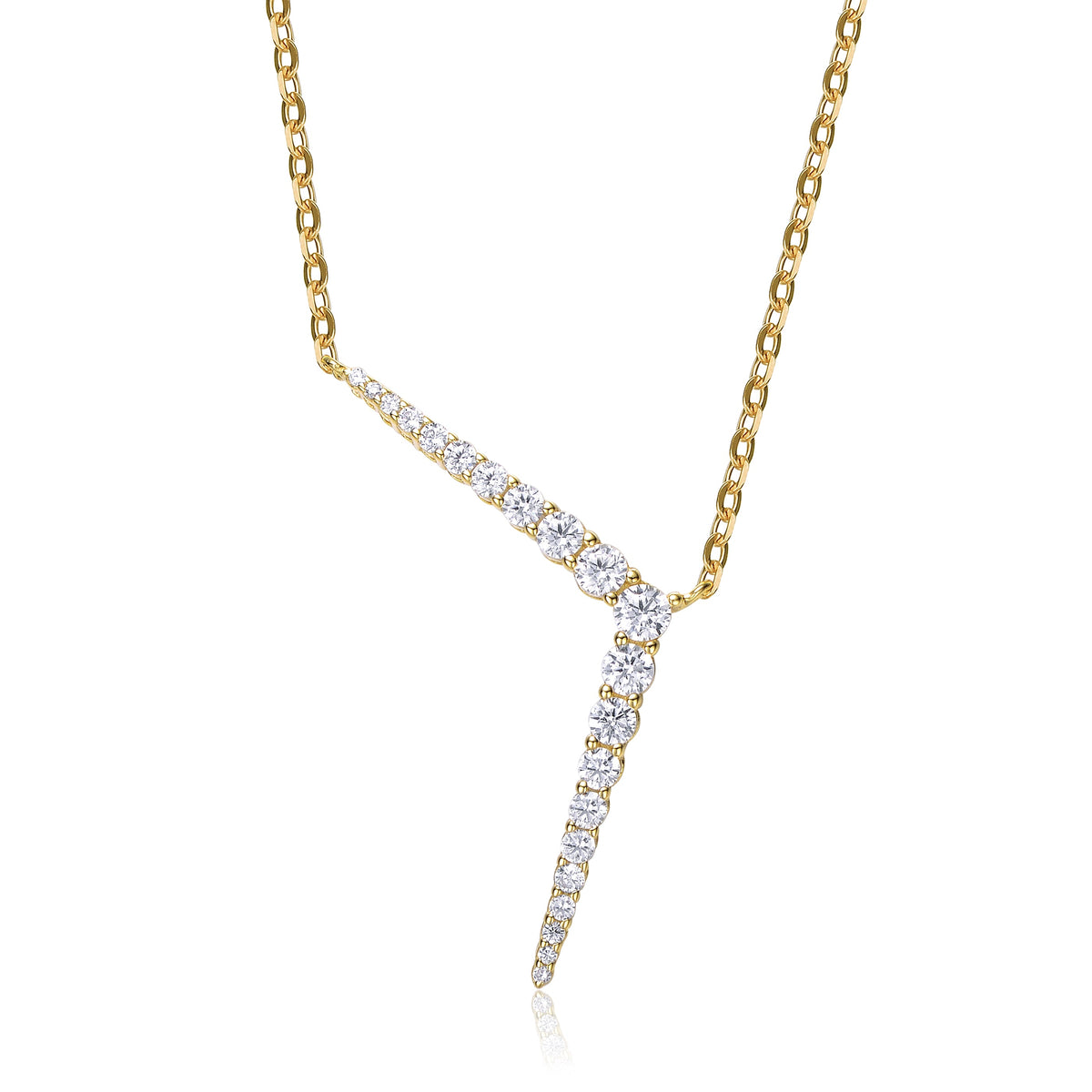 Elise Chevron Solar Collier Necklace