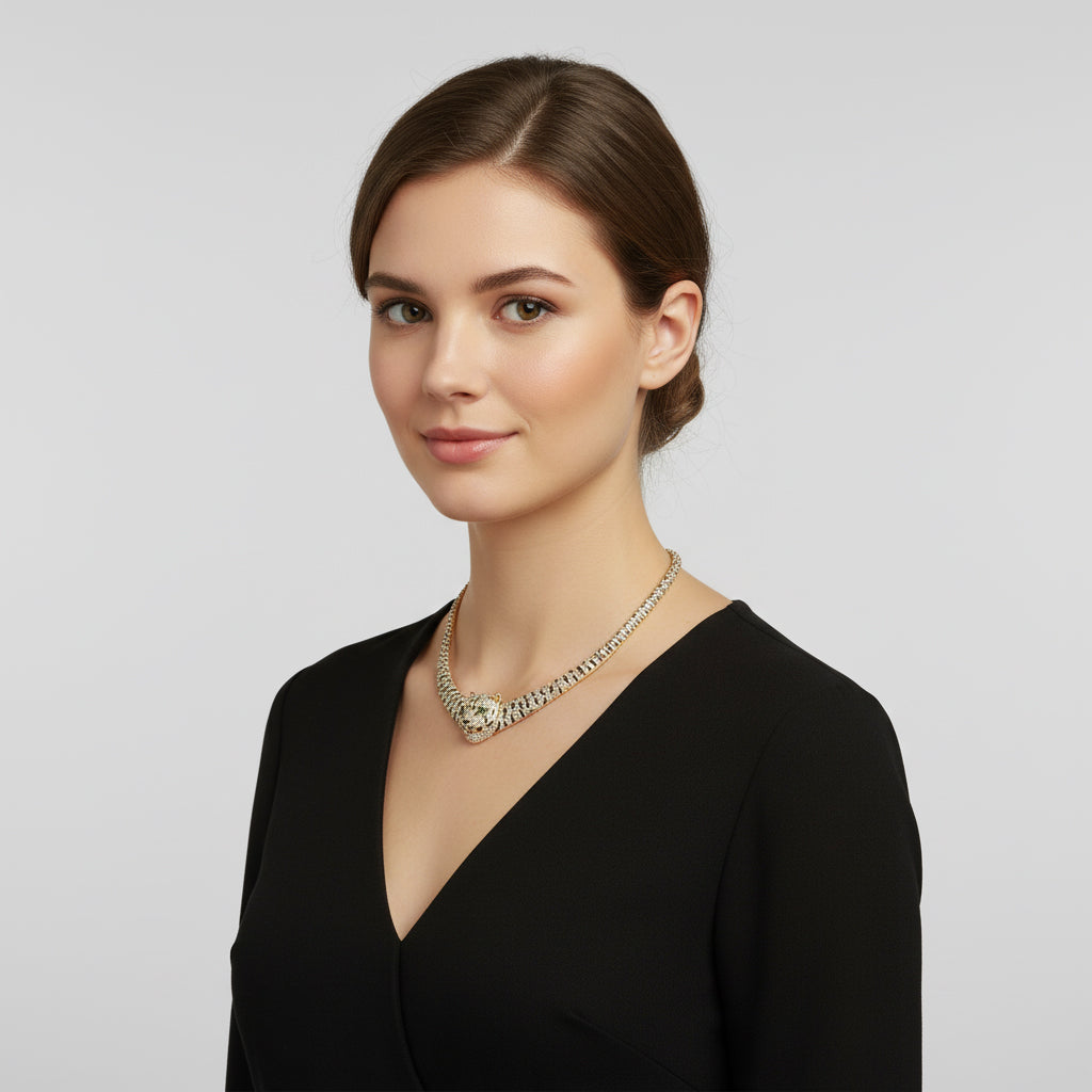 Estelle Statement Tiger Pendant Necklace