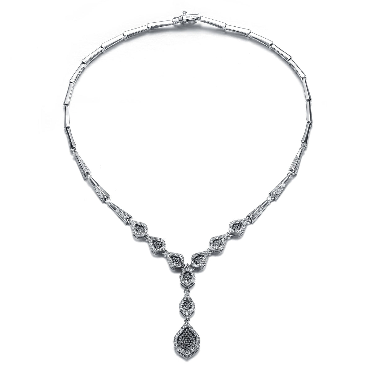 Élise Teardrop Pavé Pendantes Necklace