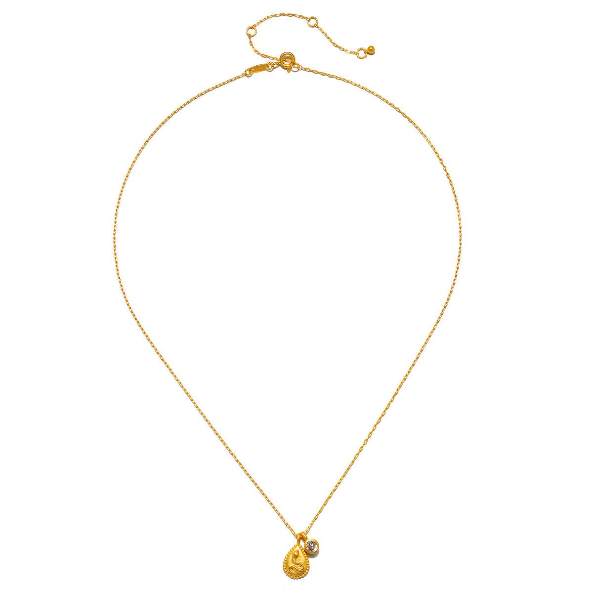 Snake White Topaz Necklace