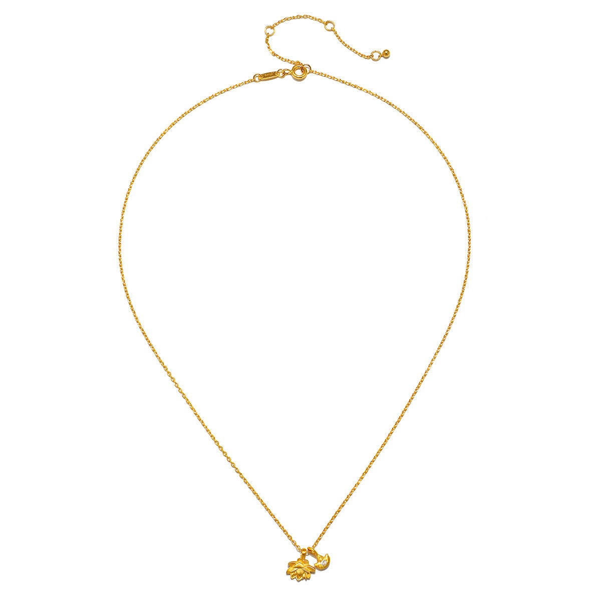 Double Lotus Necklace