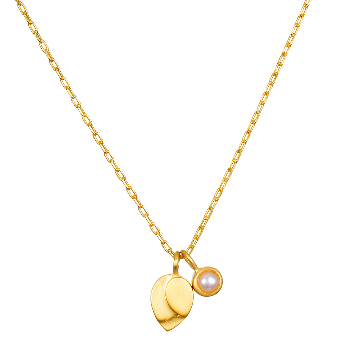 Lotus and Pearl Necklace