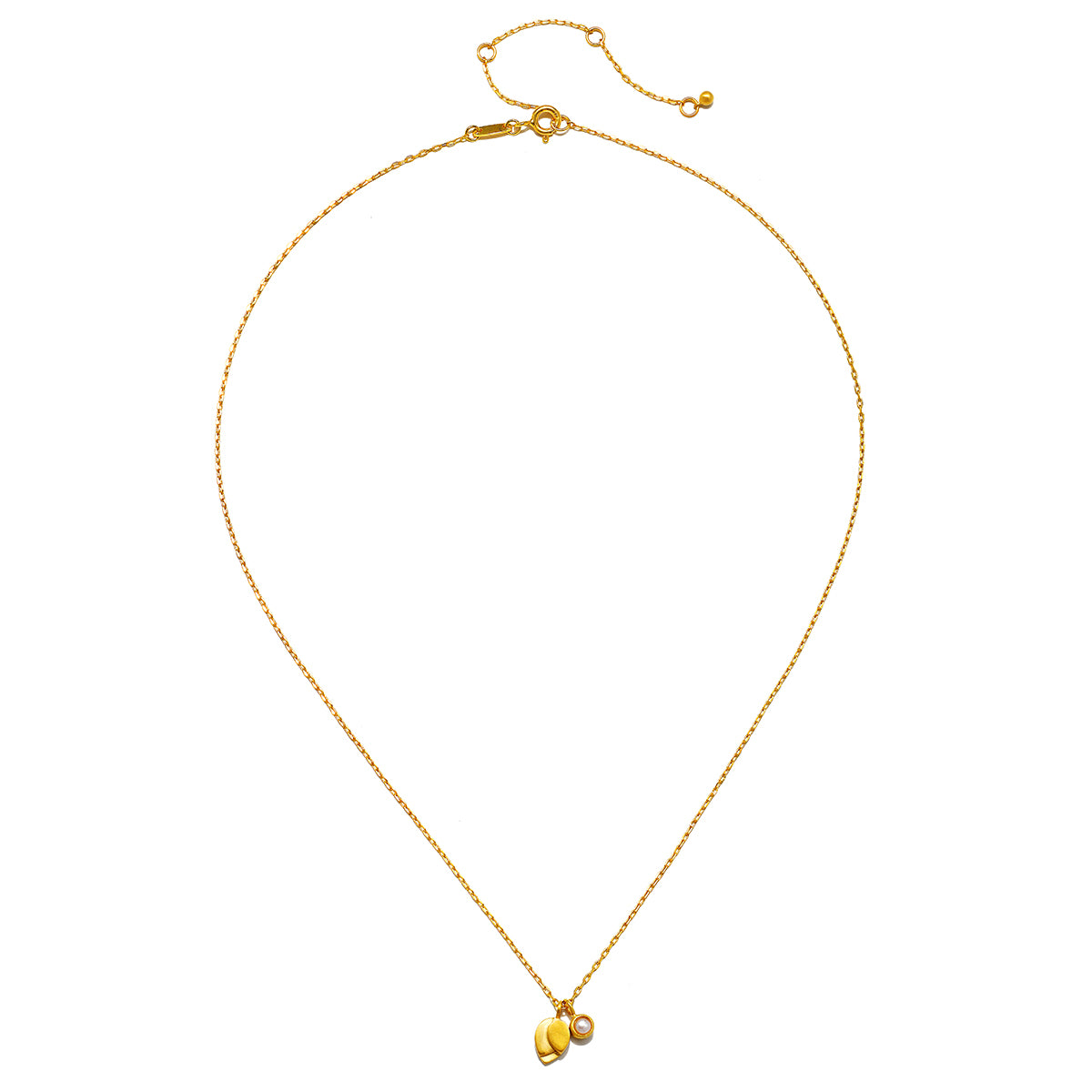 Lotus and Pearl Necklace