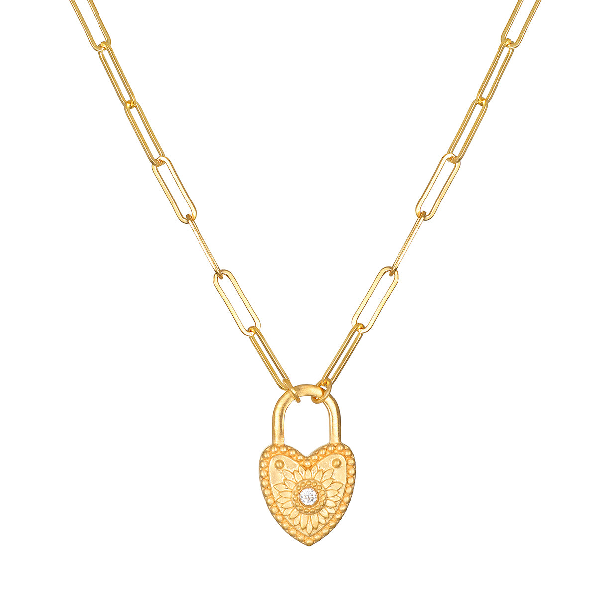 Love Everlasting Padlock Heart Necklace