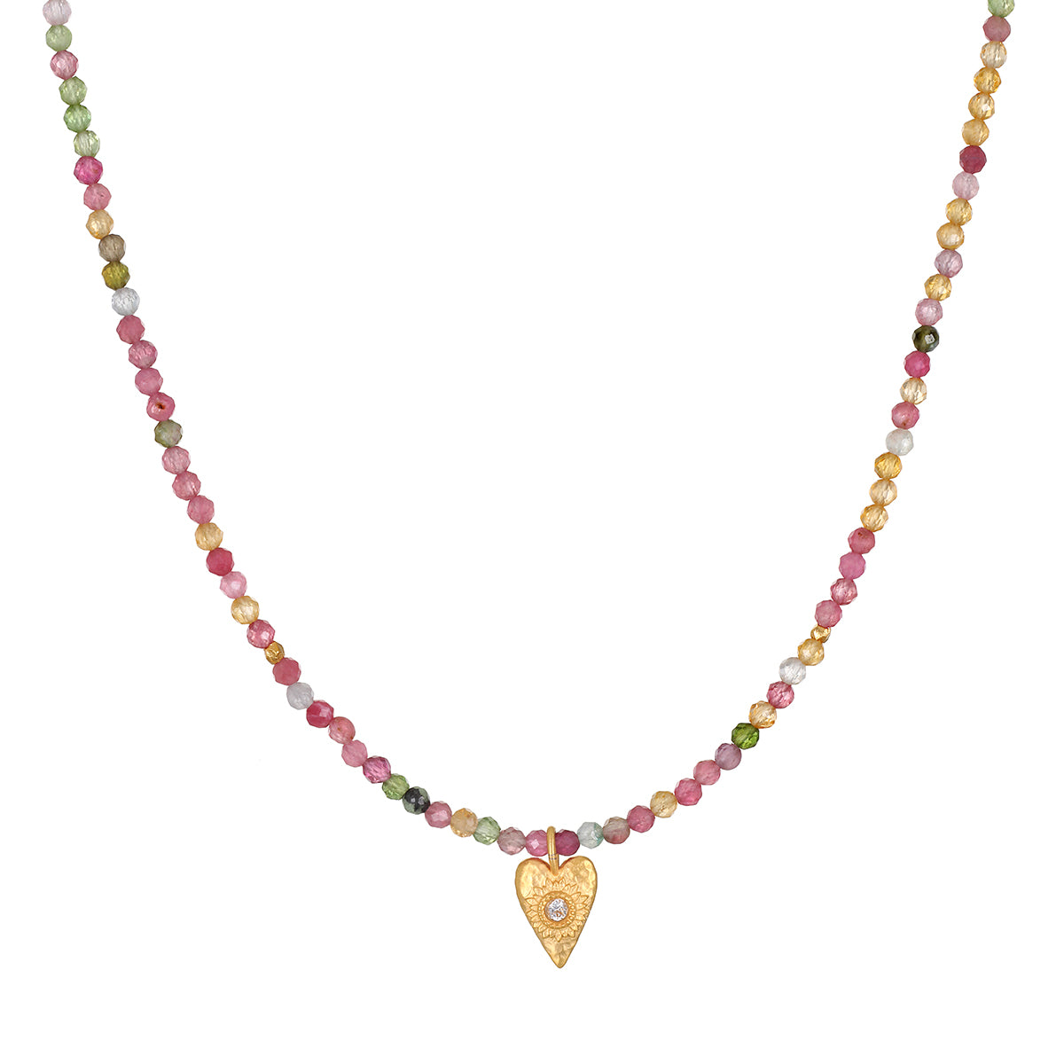 Aligned with Love Pink Tourmaline Heart Choker Necklace